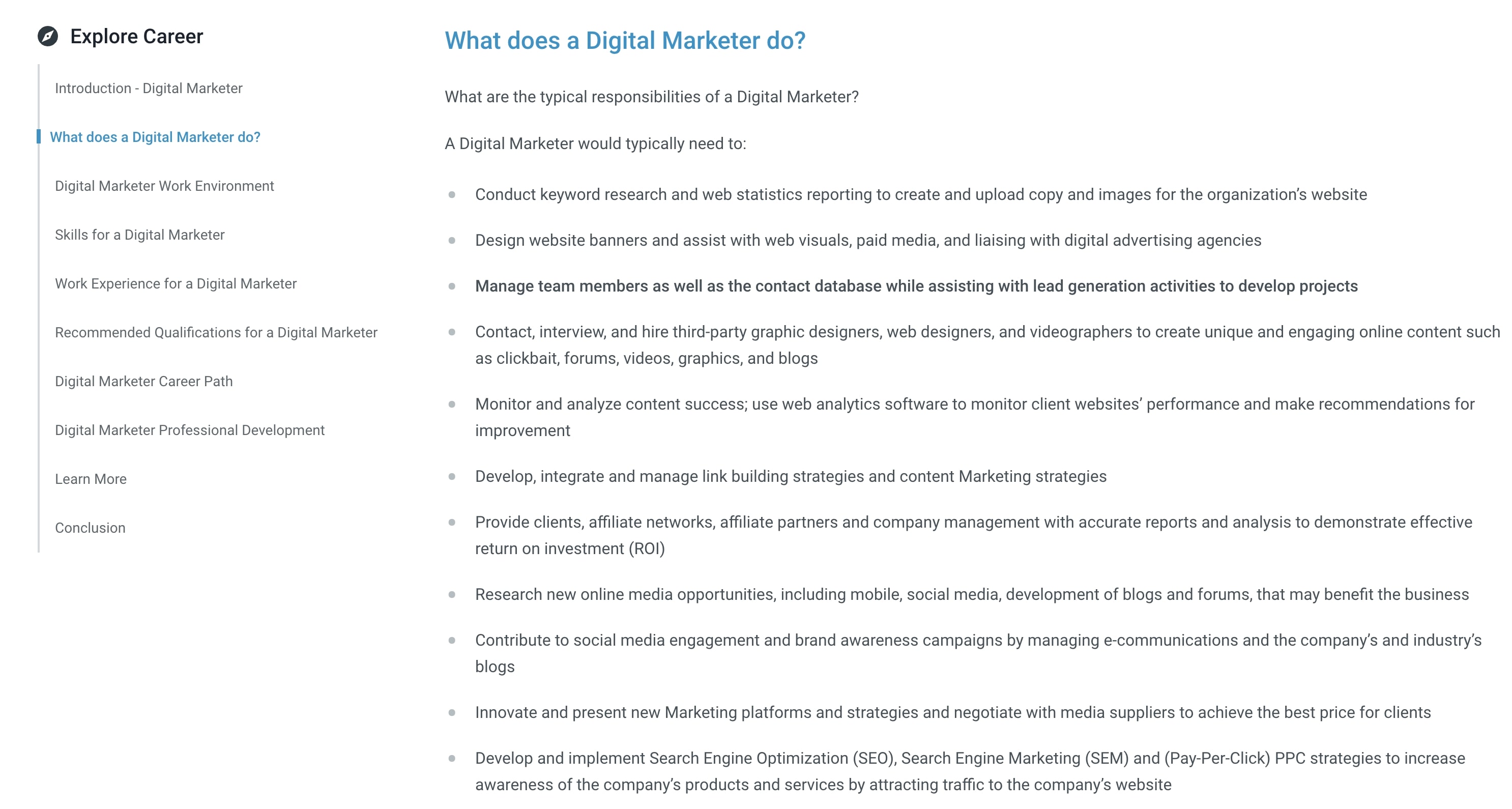 Digital Marketer info